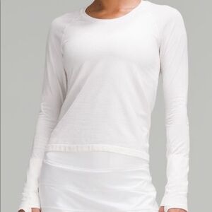 Lululemon white cropped swiftly tech